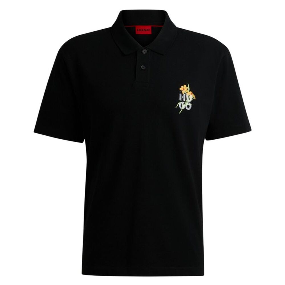 Hugo Boss Mens Regular Short-Sleeved Polo Shirt / Black